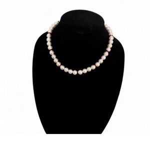 Charter Club Elegant Pearl Necklace with Ruby Details Brand New